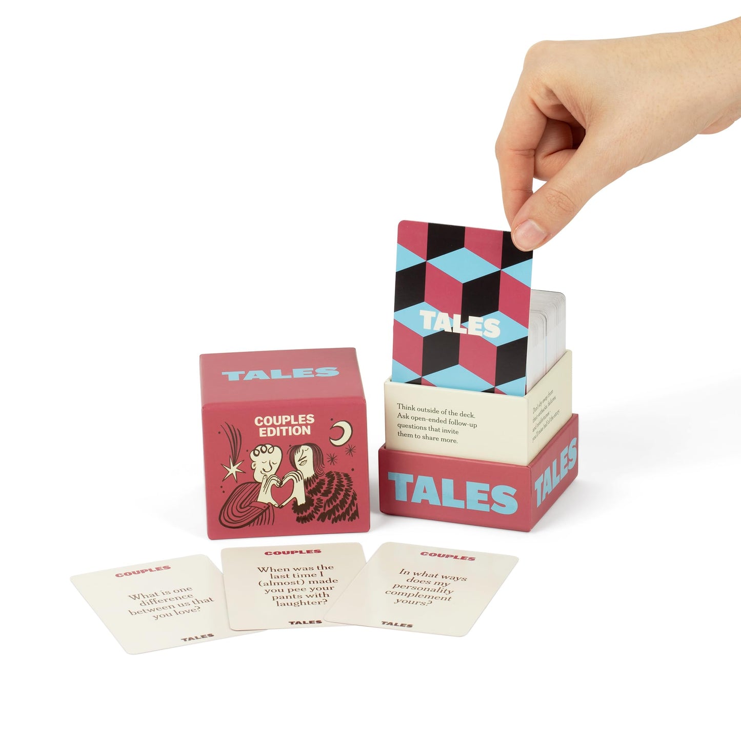 TALES 150 Conversation Starter Cards, Couples Edition, Perfect for Couples Games for Adults, Date Night Ideas, Gifts, Anniversaries, and Quality Time Together, Prompts for Deeper Connection